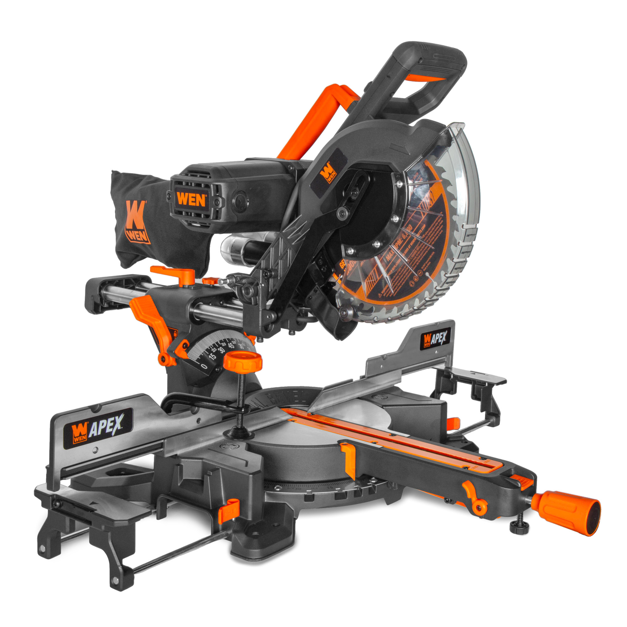 WEN MM1510 15A 10 in. Dual-Bevel Sliding Compound Miter Saw, LED